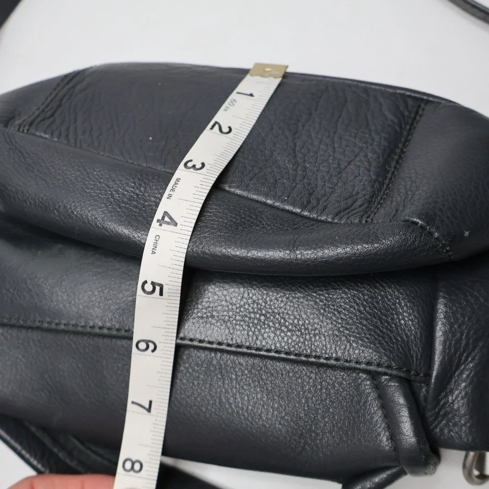 Sanctuary Hero Signature Flap Shoulder‎ Bag Black Leather Zip Small Crossbody
